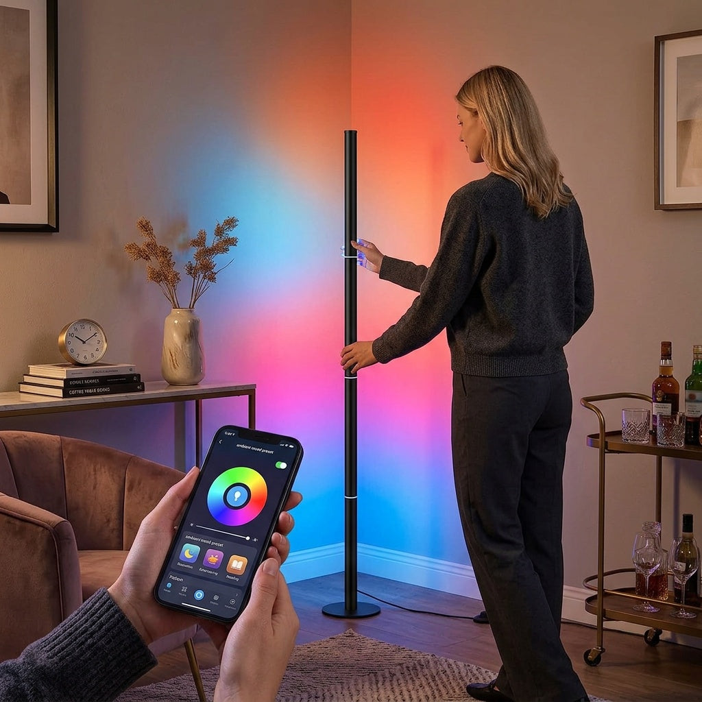 Smart RGB Corner Lamp with App Control